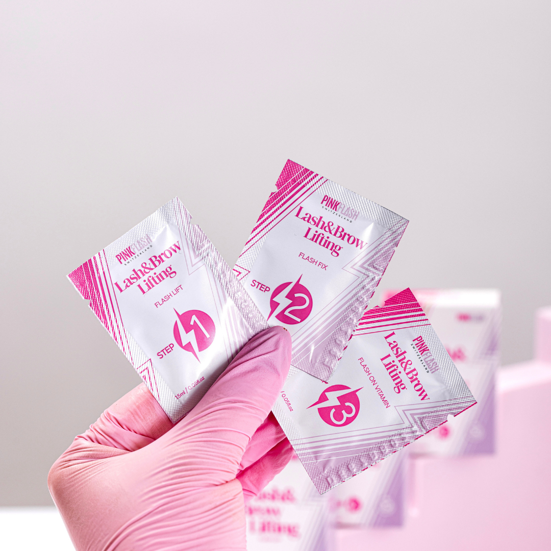 Pink Flash Switzerland – Szempilla és Szemöldök Lifting Próba Szett (3 x 1,5 ml)