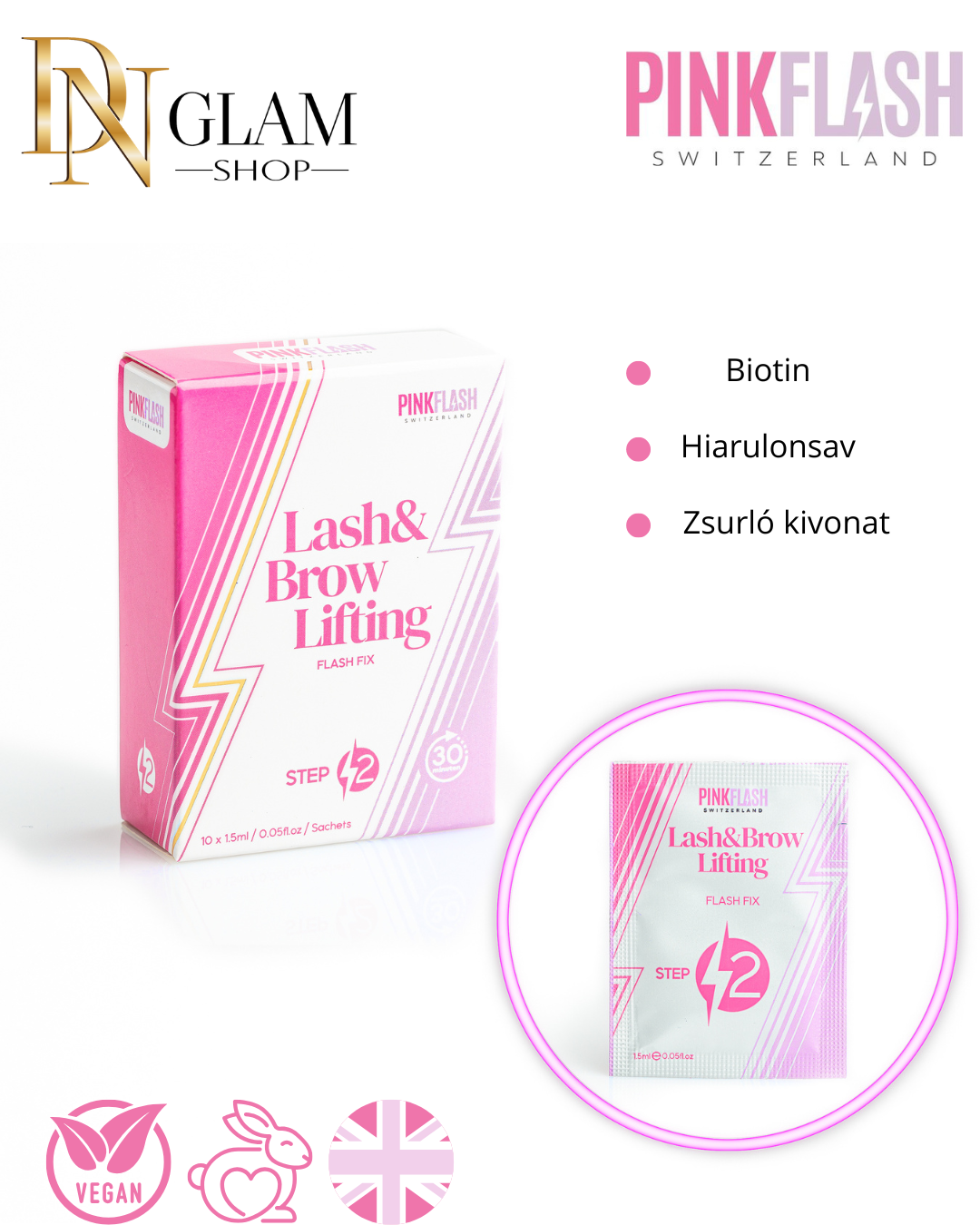 Pink Flash Switzerland – Professzionális Szempilla és Szemöldök Lifting Szett